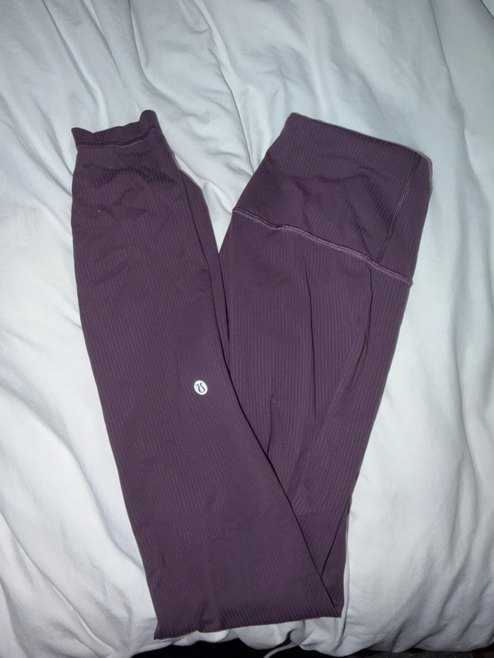 lululemon athletica size 6 wundertrain Ribbed High-Rise purple Leggings